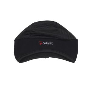 CATAGO FIR-Tech fleece hoofdband met mesh zwart productfoto voorzijde