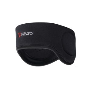 CATAGO Fir-Tech fleece hoofdband met oorwarmers zwart