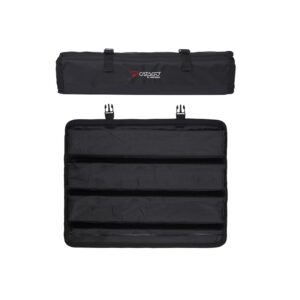 CATAGO hoofdbeschermer staldeur zwart met memory foam vulling en bevestigingsbanden