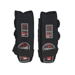 CATAGO neopreen stal- en transportbeschermer buitenschaal zwart – buitenboot met brede klittenbandsluitingen en kogelbescherming, maten S–XL