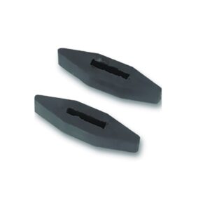 Zwarte Horse Guard teugelstoppers van rubber, set van 2