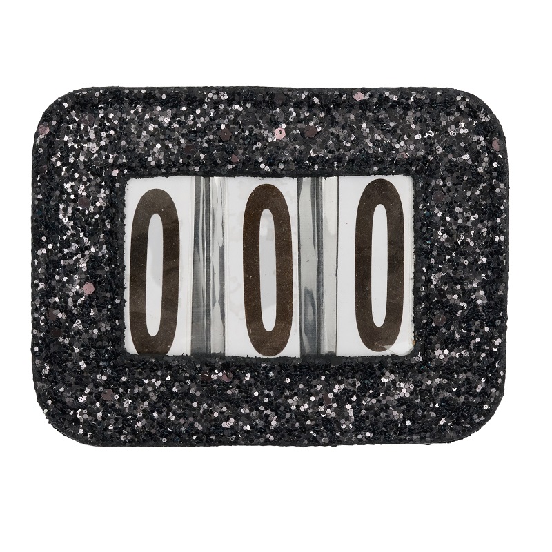Horse Guard Startnummer Zwart Glitter