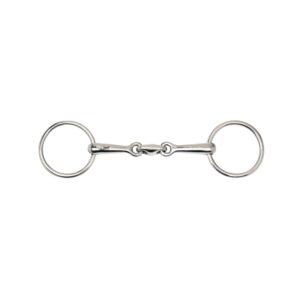 Horse Guard dubbel gebroken watertrens 16 mm RVS met losse ringen