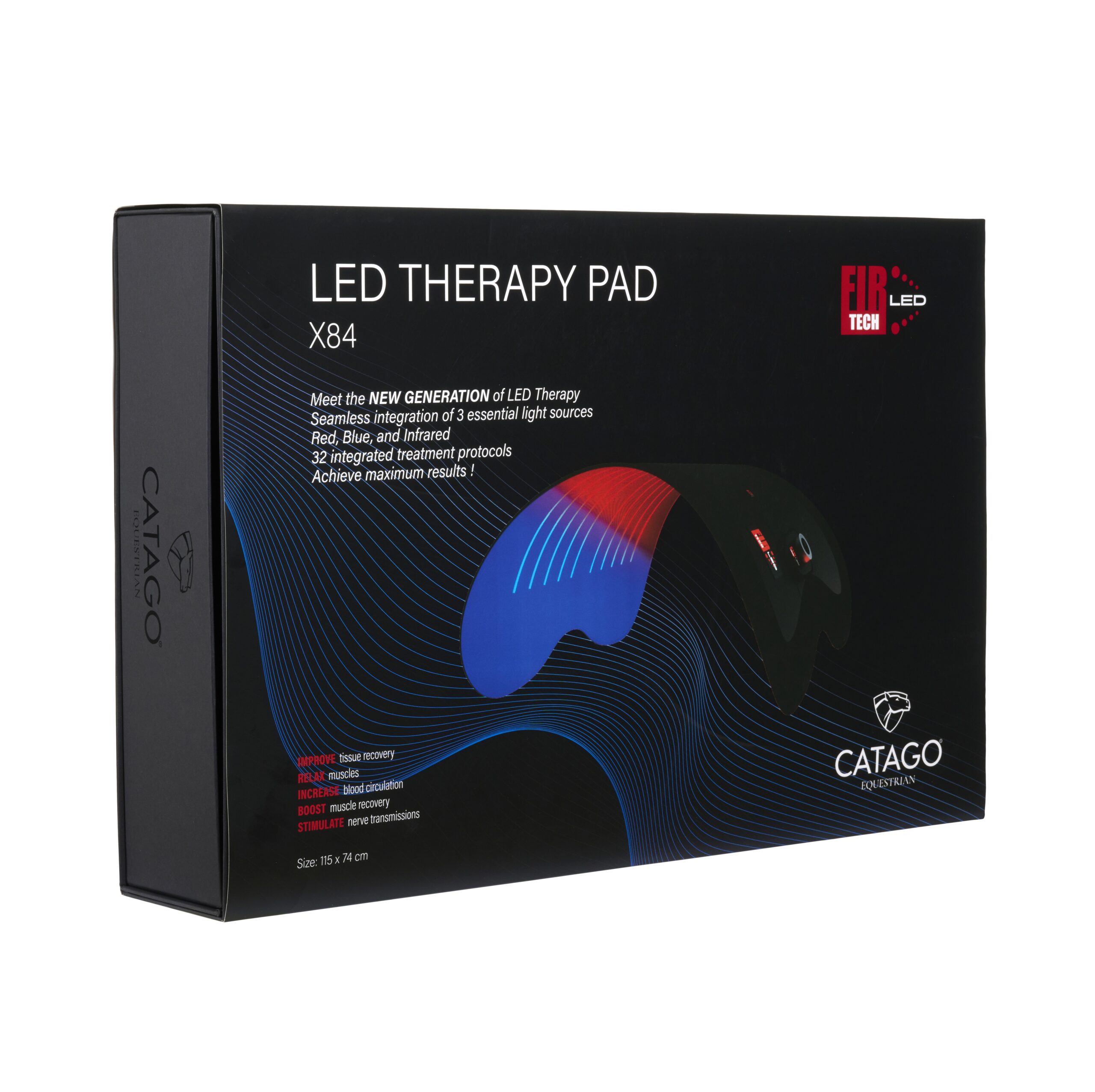 CATAGO FIR-Tech LED Therapy Pad X84 – Grote LED lichttherapie pad voor paard & ruiter (115 x 74 cm)