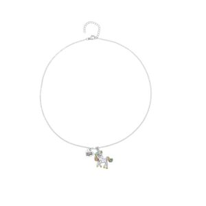 Equipage Unicorn ketting voor kinderen – zilverkleurige kinderketting met unicorn-hanger en You are magical bedel