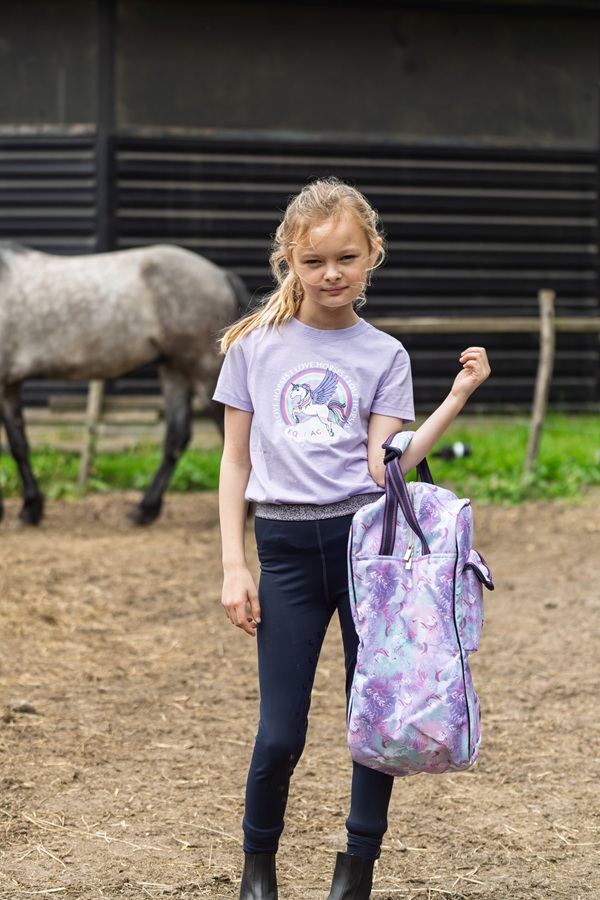 Equipage kids laarzentas Lavender staand gedragen door meisje