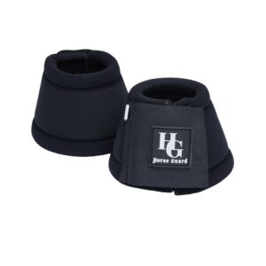 Zwarte Horse Guard springschoenen van neopreen met dubbele klittenbandsluiting