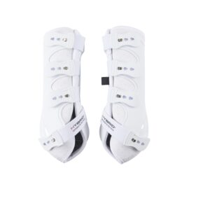 Witte CATAGO Hybrid dressage beschermers met quick release sluitingen