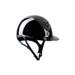 One K Avancé cap glossy zwart met glitter top en front