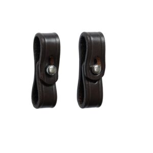 Detail Catago Gentle connecting rings bruin – leren lus met drukknop