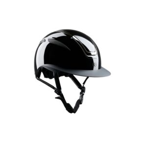 Equipage Guardian MIPS Glossy Plain zwarte cap met brede klep