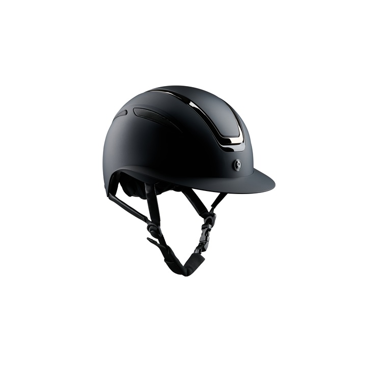 Equipage Guardian MIPS Matt Plain zwarte rijhelm met brede klep