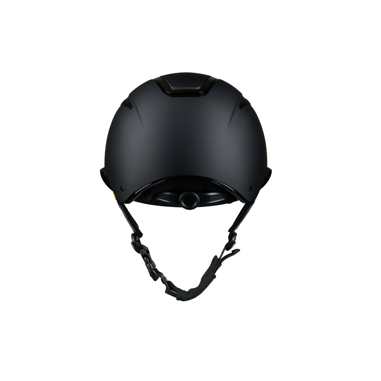 Equipage Guardian MIPS Matt Plain zwarte rijhelm achterkant met draaiknop
