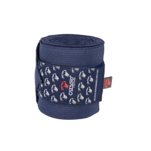 CATAGO fleece elastische bandages navy set van 4